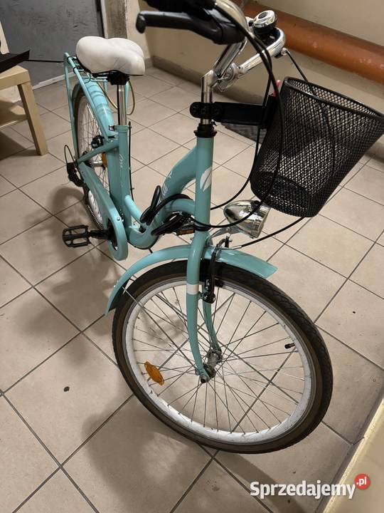 Stylowy rower miejski damka błękitny stan Świdnica