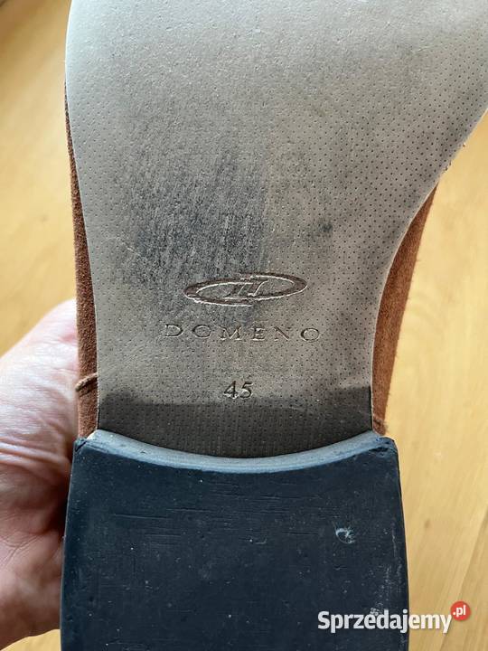 Buty męskie Domeno 45 brązowe zamszowe pantofle Półbuty Warszawa