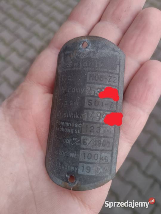 WSK m06 Z2 125 1962 rama silnik zgodne 1 kawałek Bielsko-Biała