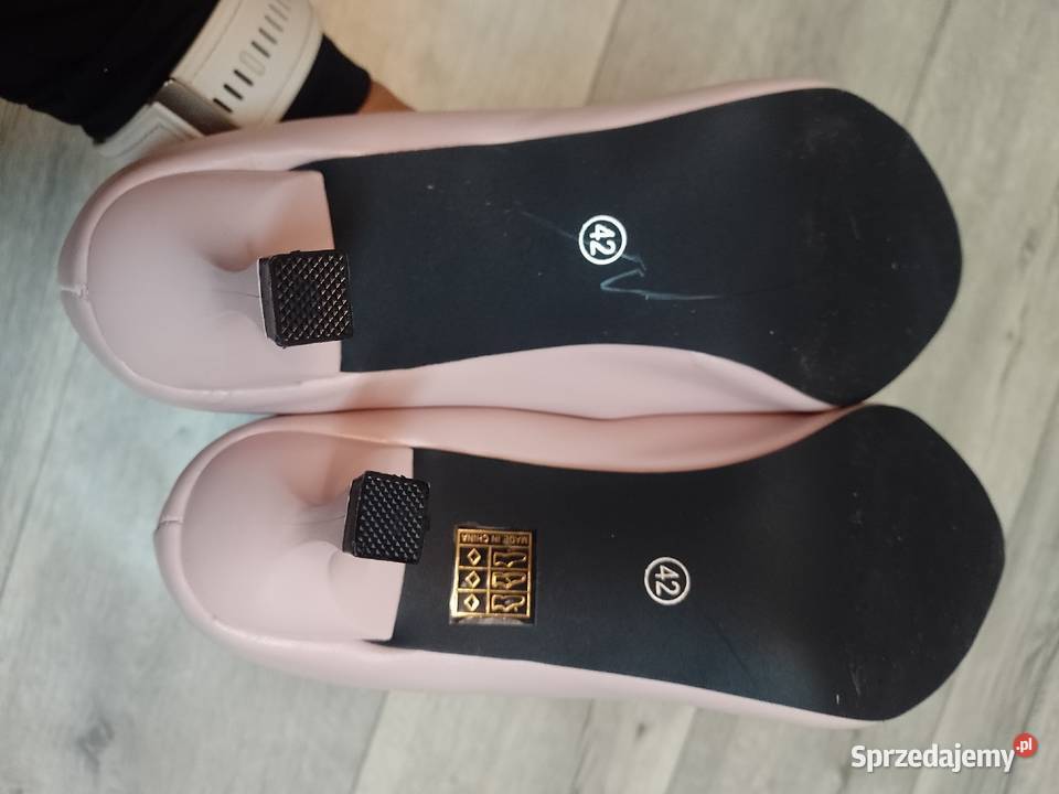 4142 Różowe pudrowe czółenka wieczorowe NOWE inna