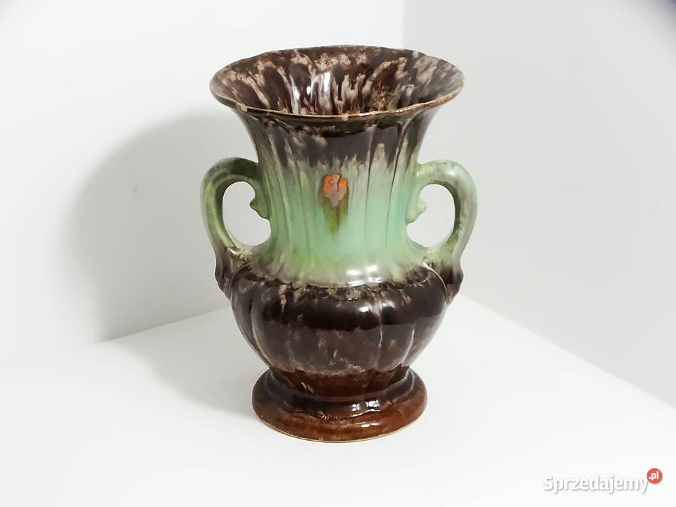 Wazon ceramiczny dekoracyjny ręcznie szkliwiony