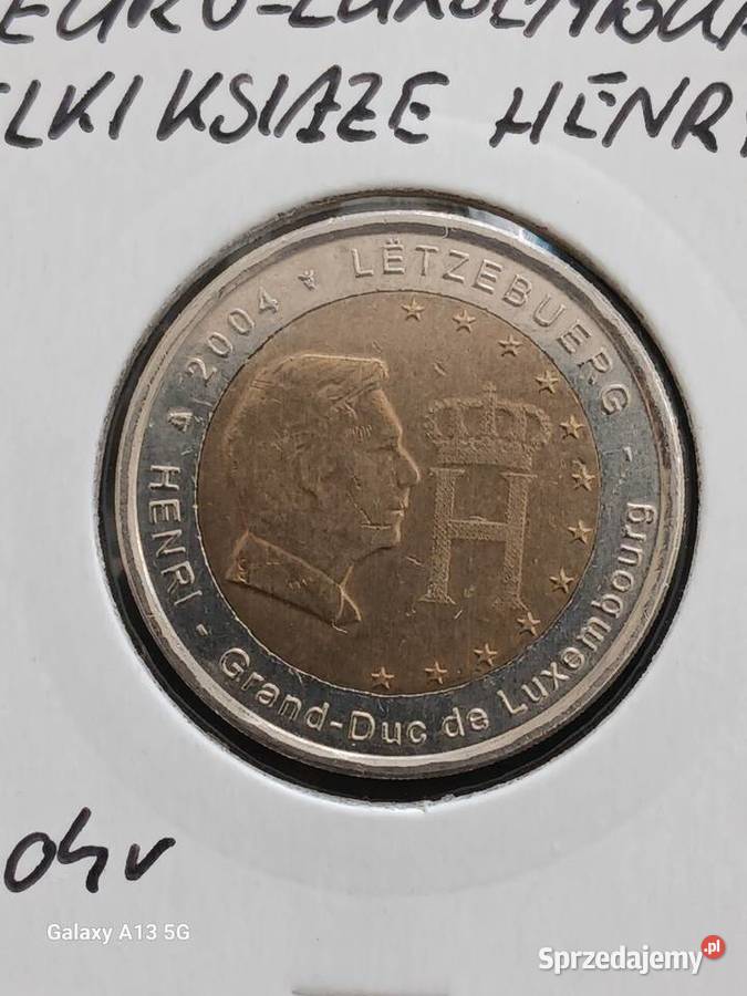 2 Euro Luksemburg 2004 r Pierwsza moneta wielkopolskie