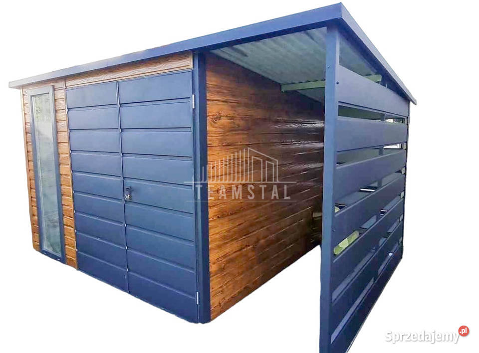 Schowek Domek Ogrodowy 3x25m wiata 1m Brama Szczecinek