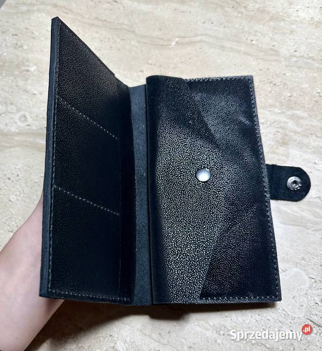 Portfel ręcznie szyty ze skóry naturalnej Maciejowice