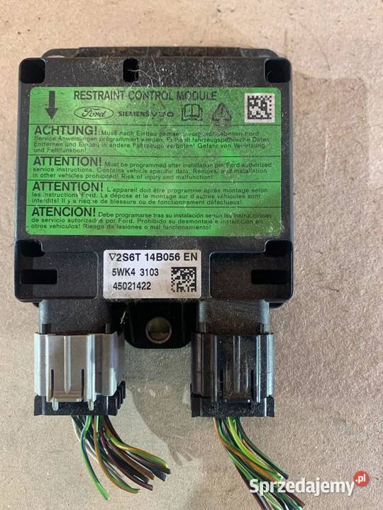 Sensor moduł airbag poduszki Ford fiesta mk6