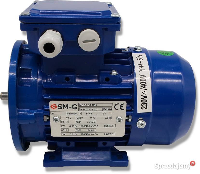 SILNIK ELEKTRYCZNY Z KOŁNIERZEM 018kW 230V 2780 Pozostałe Solec Kujawski