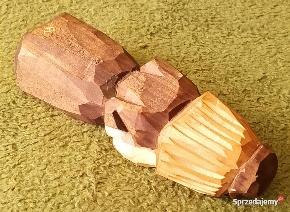 Stara rzeźba ludowa chłopa Rękodzieło śląskie sprzedam