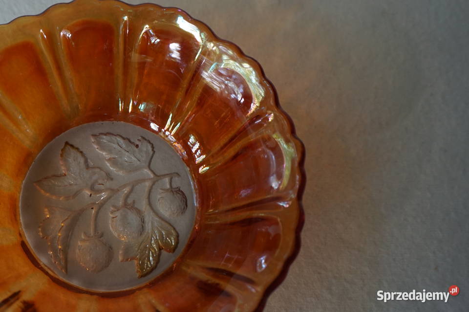 Szklana miseczka Hortensja PRL Porcelana i szkło łódzkie Łódź sprzedam