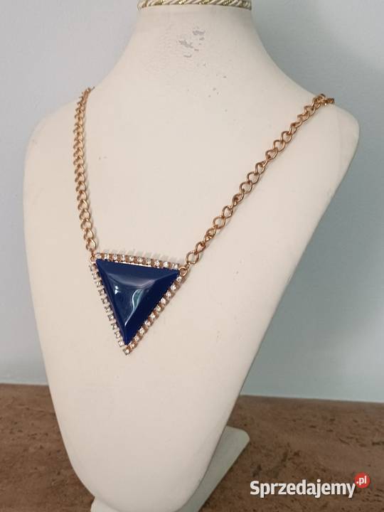 Granatowy naszyjnik wisior korale Białystok