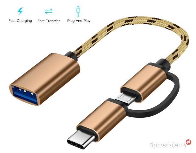 Przej ci wka adapter 2w1 otg micro usb c na usb 3 0 z oty toru 