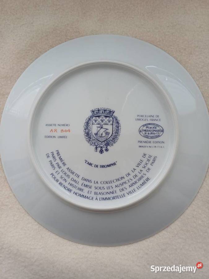 Kolekcjonerski porcelanowy talerz Limoges Gdynia
