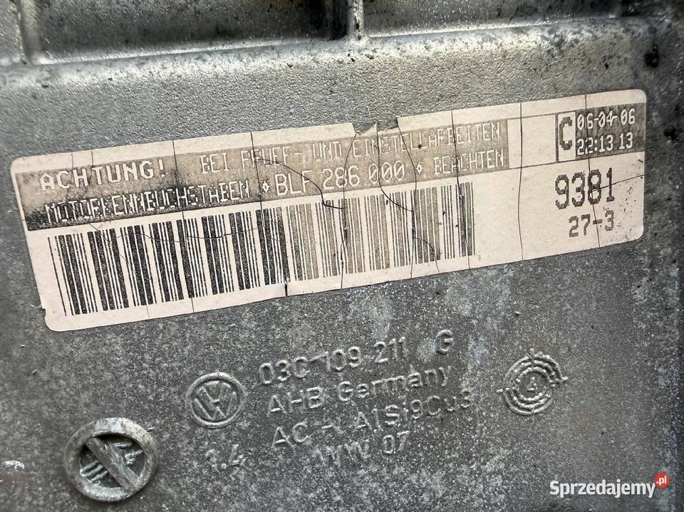 SILNIK VW Touran Golf V Eos Jetta III 16 FSI 115 Chełm