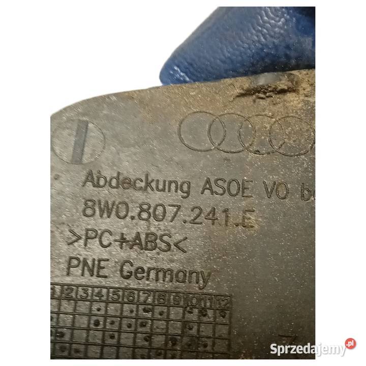 Zaślepka haka przednia Audi A4 B9 8W0807241E