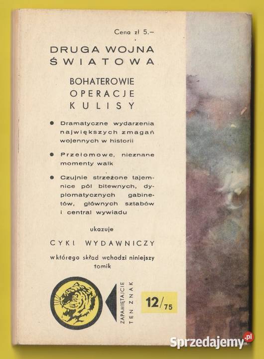 ŻÓŁTY TYGRYS RAKIETY NIE OSIĄGNĄ CELU 1975 miękka Łódź