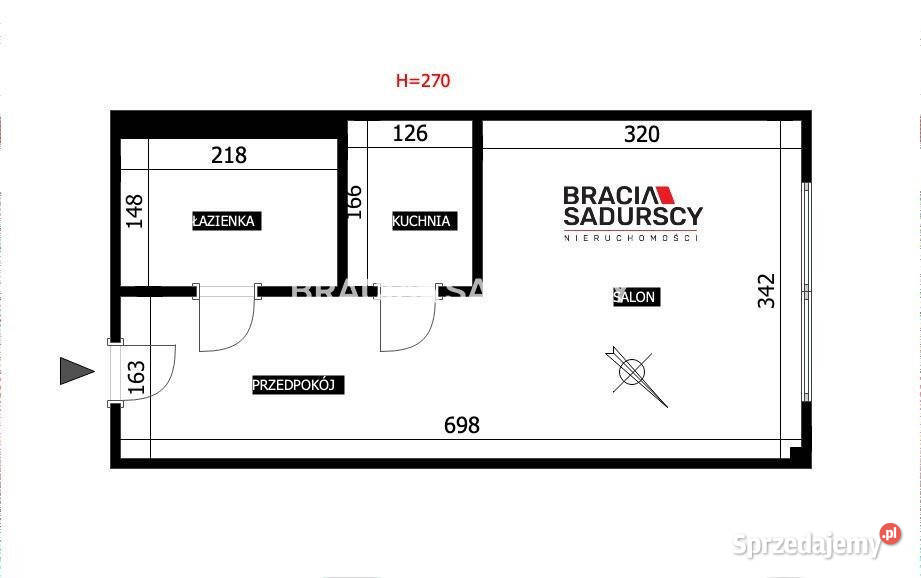 Mieszkanie 226 metrów 1 pokój Kraków