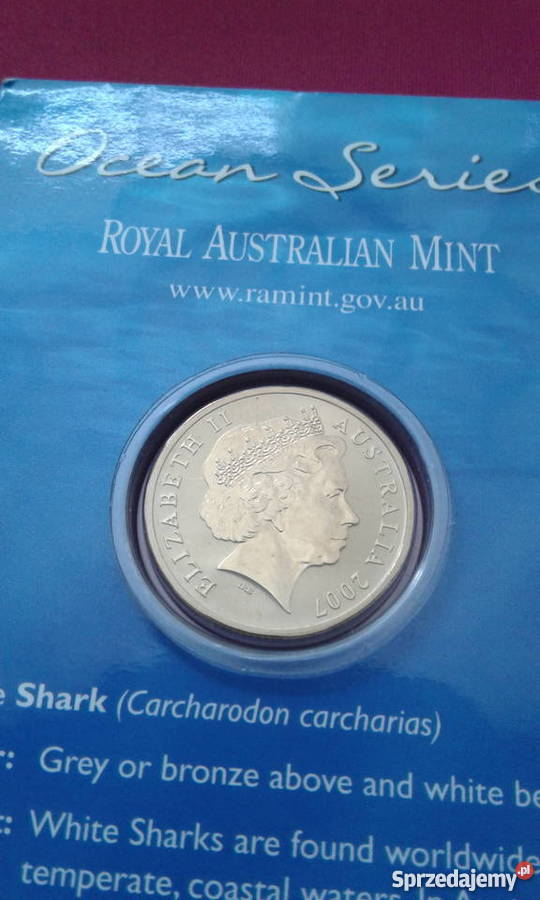 1 Dolar Australia 2007 r Rekin UNC Blister Konin sprzedam
