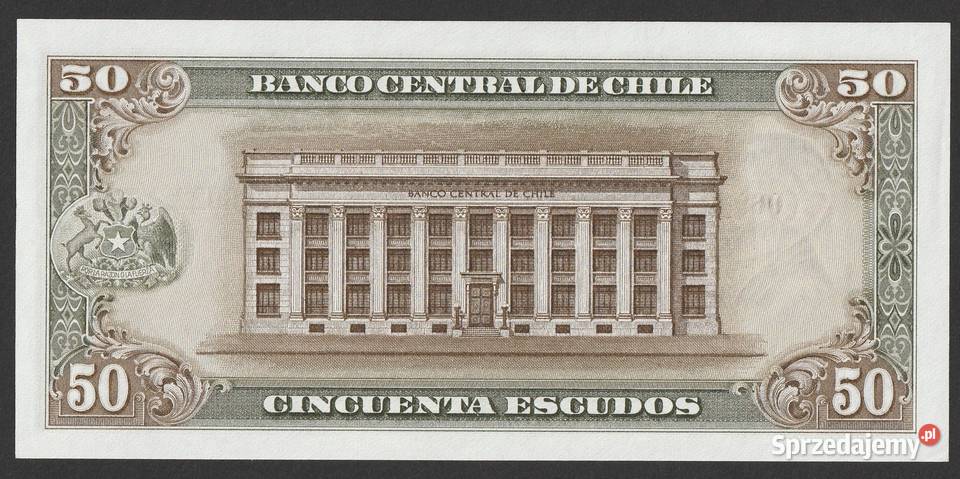 Chile 50 escudos 1960 Alessandri stan bankowy Łódź sprzedam