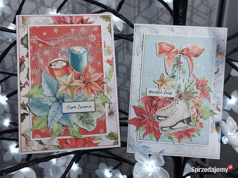 Ręcznie robione kartki na Boże Narodzenie Wyposażenie wnętrz Zbójno