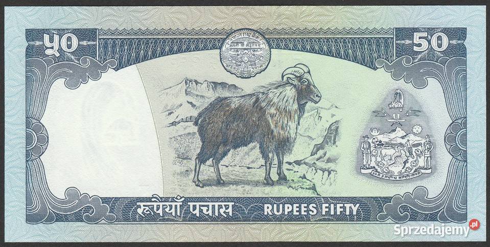 NEPAL 50 RUPEES 1983 STAN BANKOWY UNC Łódź