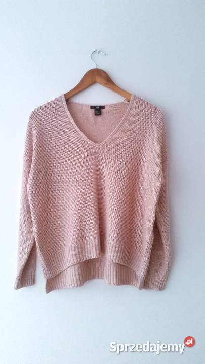 Różowy sweterek pudrowy HM Warszawa