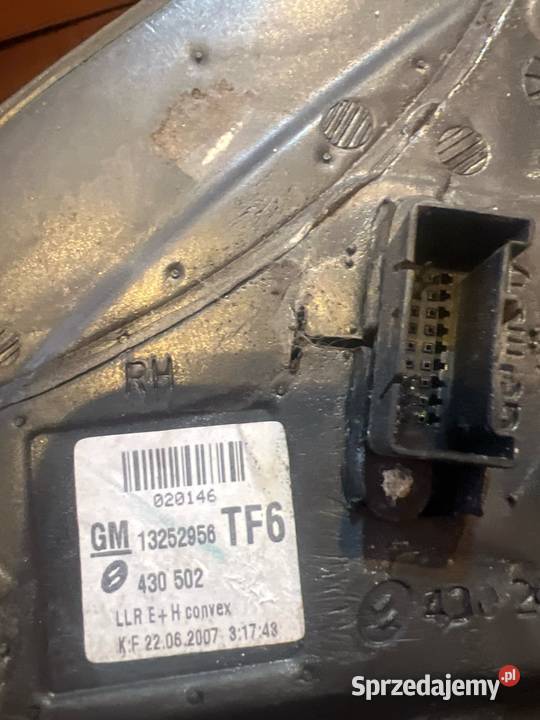 lusterko prawe opel astra 3 niebieski Margonin