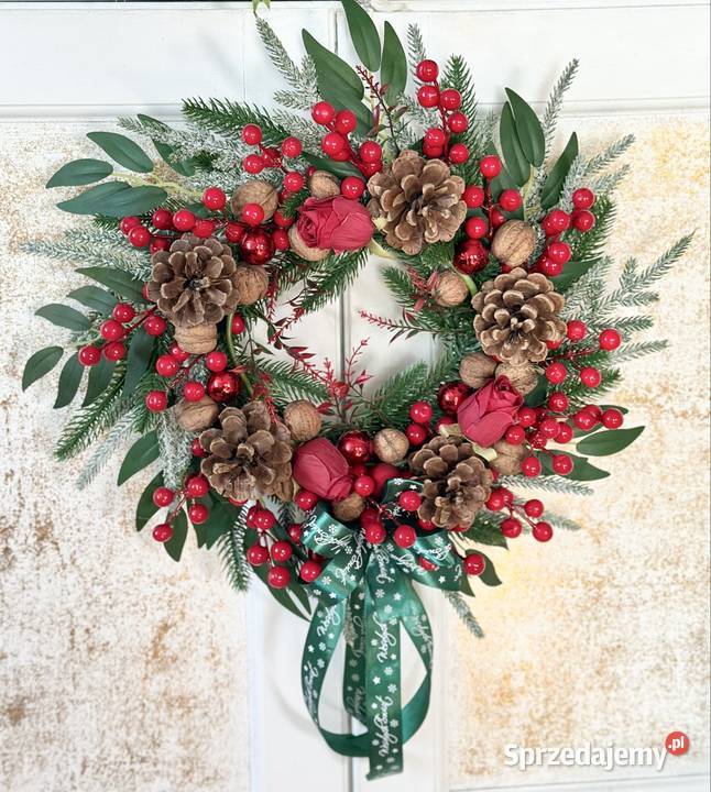 Wianek Świąteczny piękny klasyka Premium Przysucha