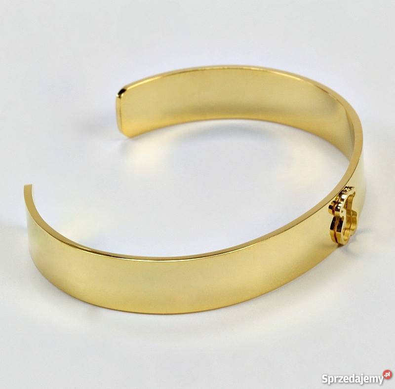 Sztywna Złota Bransoletka Logo Tous Nowość Pozostałe Wrocław