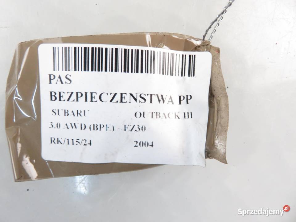 PAS PRAWY PRZEDNI SUBARU OUTBACK III 7K7330P osobowe Pasy bezpieczeństwa
