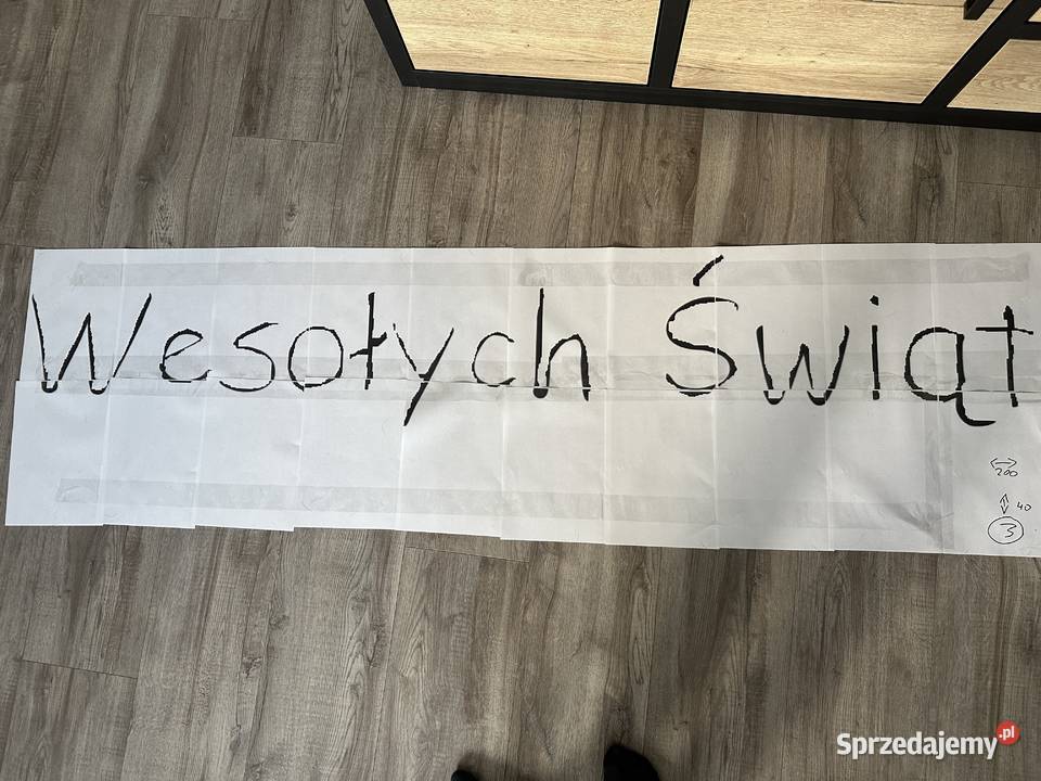 Napis Wesołych Świąt OZDOBA ŚWIĄTECZNA NEON 2D Dom i Ogród Gdów
