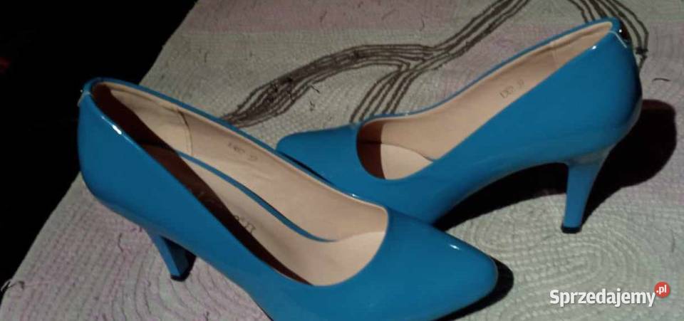 CZÓŁENKA szpilki niebieskie 37 dolnośląskie Głogów