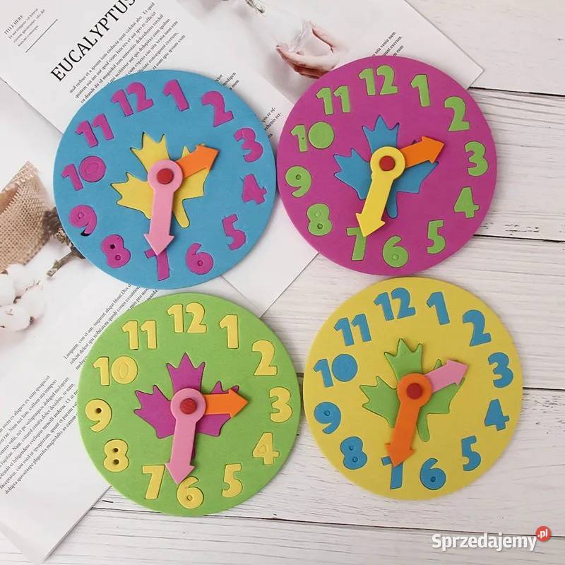 Piankowy zegar edukacyjny Nauka godzin Tolo Płock