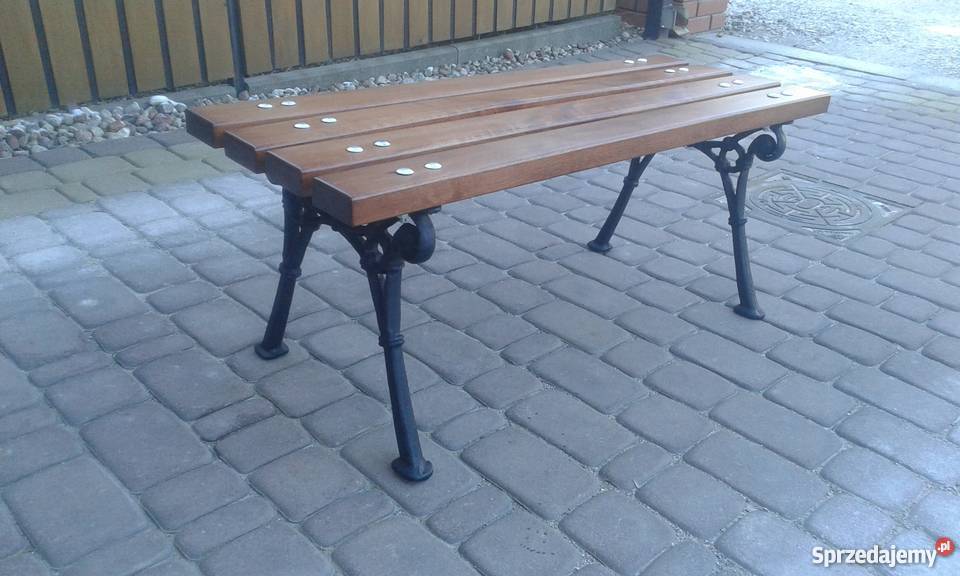 Ławka ogrodowa cmentarna nogi żeliwne Ożarów Mazowiecki sprzedam