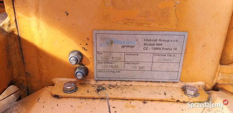 Zamiatarka drogowa szp 1600 unikont 180 2012 Nowy Sącz