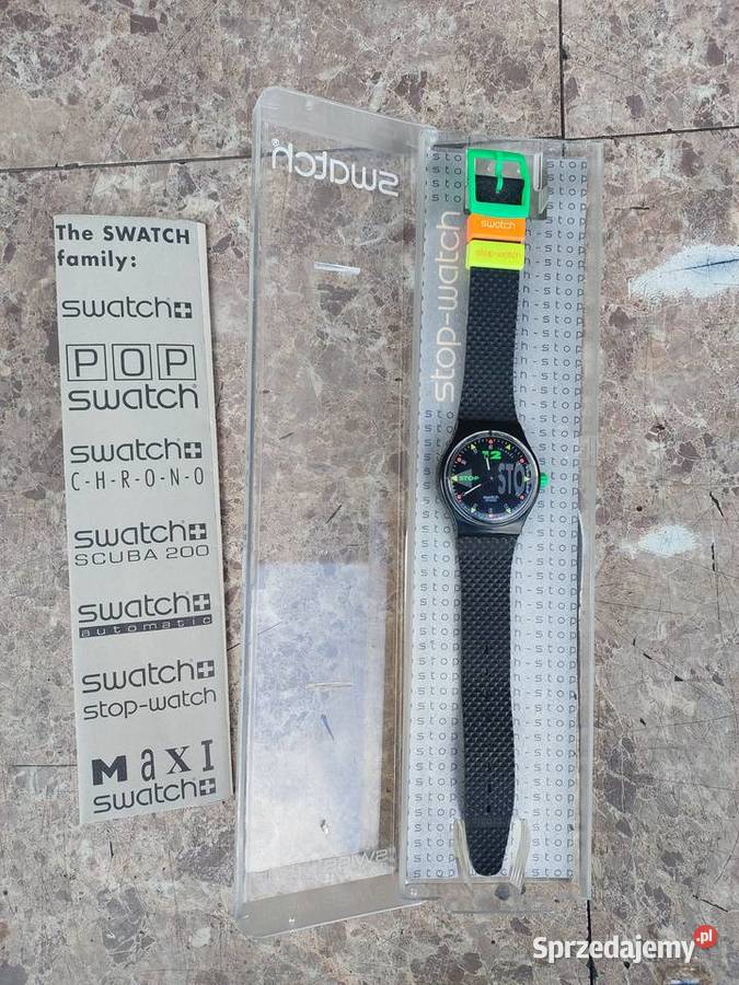 Stary zegarek naręczny Swatch Stopwatch 1992r Tczew