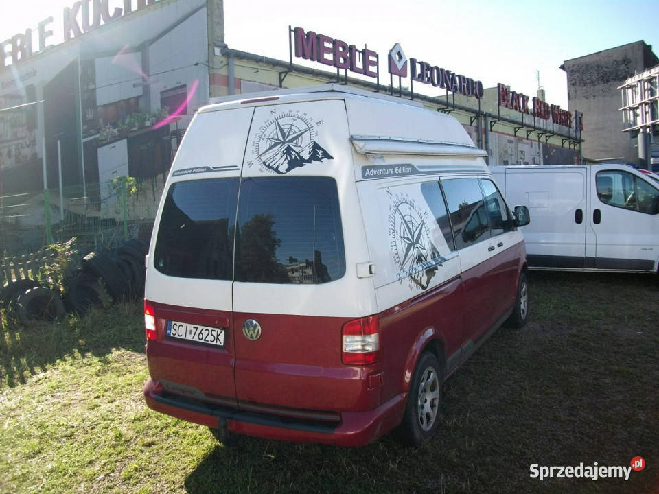 Volkswagen Transporter Kamper czerwony śląskie Katowice
