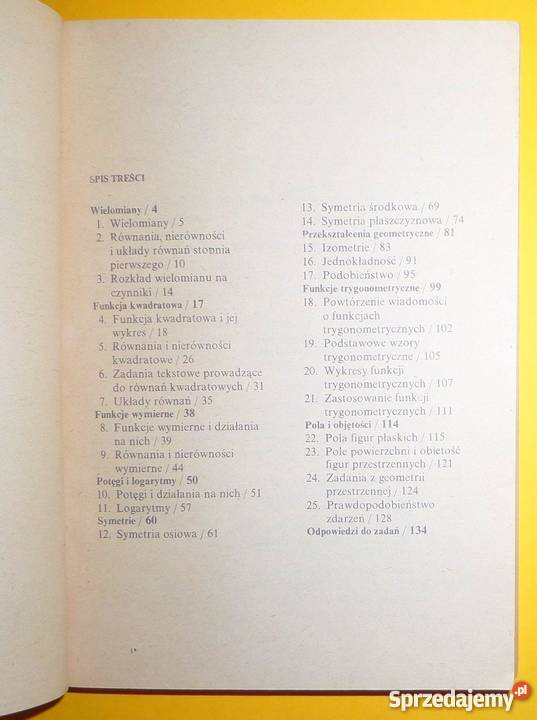 ZBIÓR ZADAŃ Z MATEMATYKI KLAS VIIVIII Podręczniki Grudziądz sprzedam