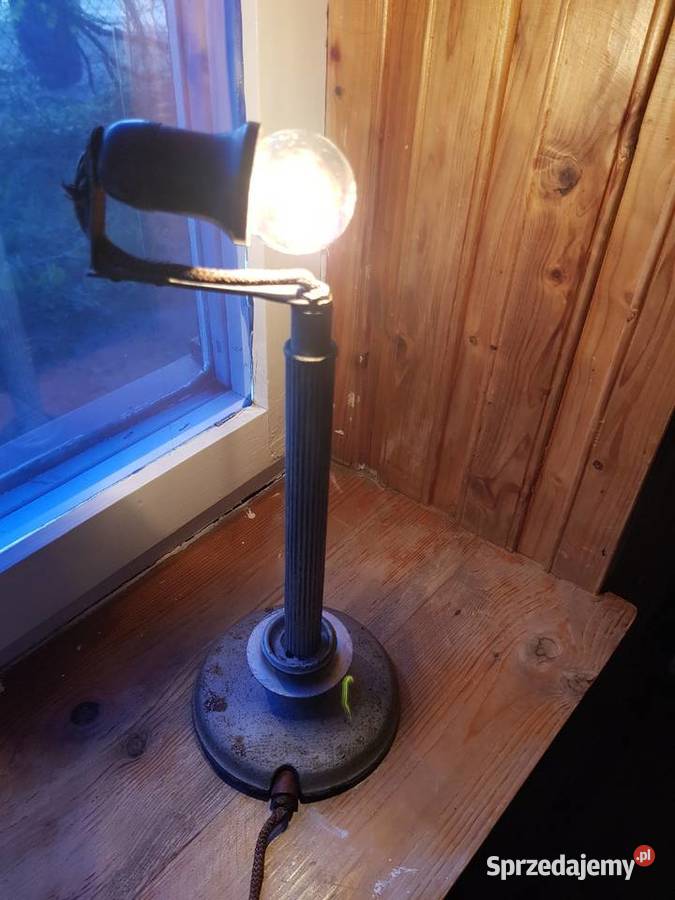 PrzedwojennaZabytkowa działająca lampa stojąca Barlinek sprzedam