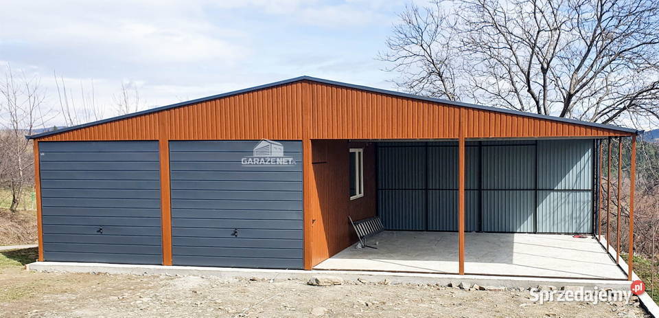 GARAŻ BLASZANY 6m x 6m WIATA 6m x 6m DWUSPAD 2x Łapanów sprzedam
