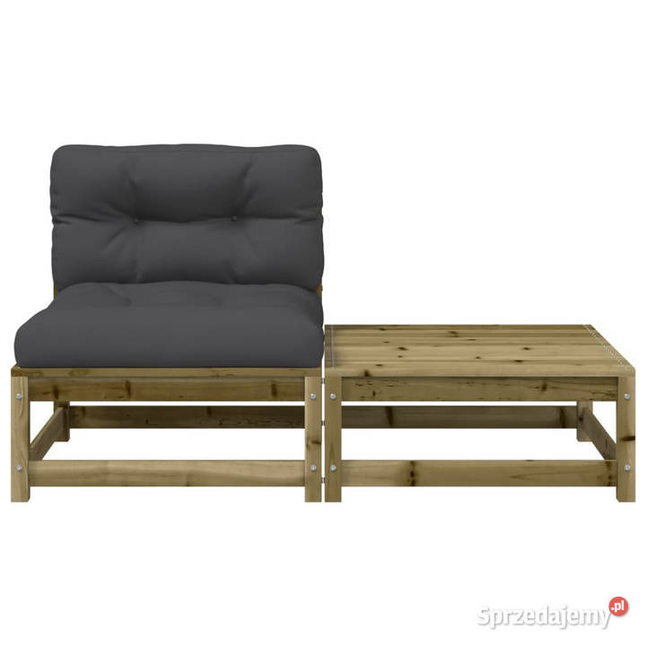 Ogrodowa sofa bez podłokietników z poduszkami i Warszawa