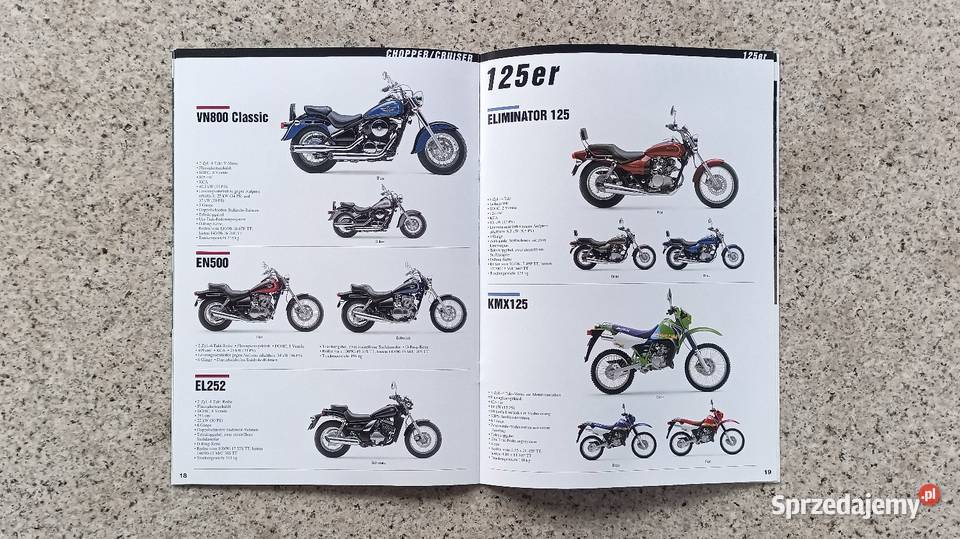 KAWASAKI Ninja GPZ VN KX i inne Program 2000 Rok wydania 1999 Bytom
