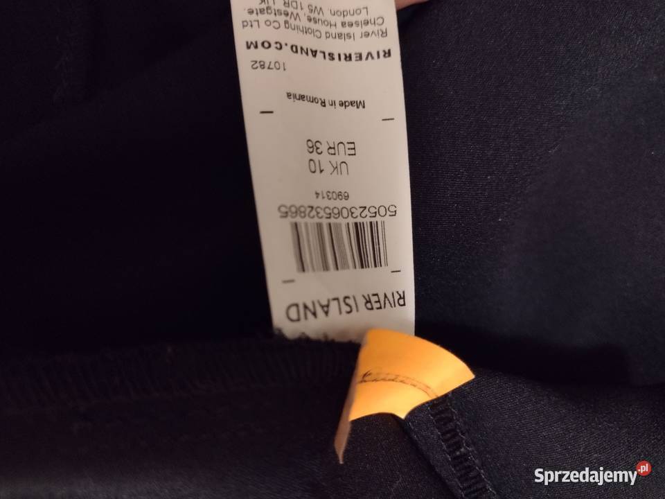 36S RIVER ISLAND Długa CZARNA SUKIENKA