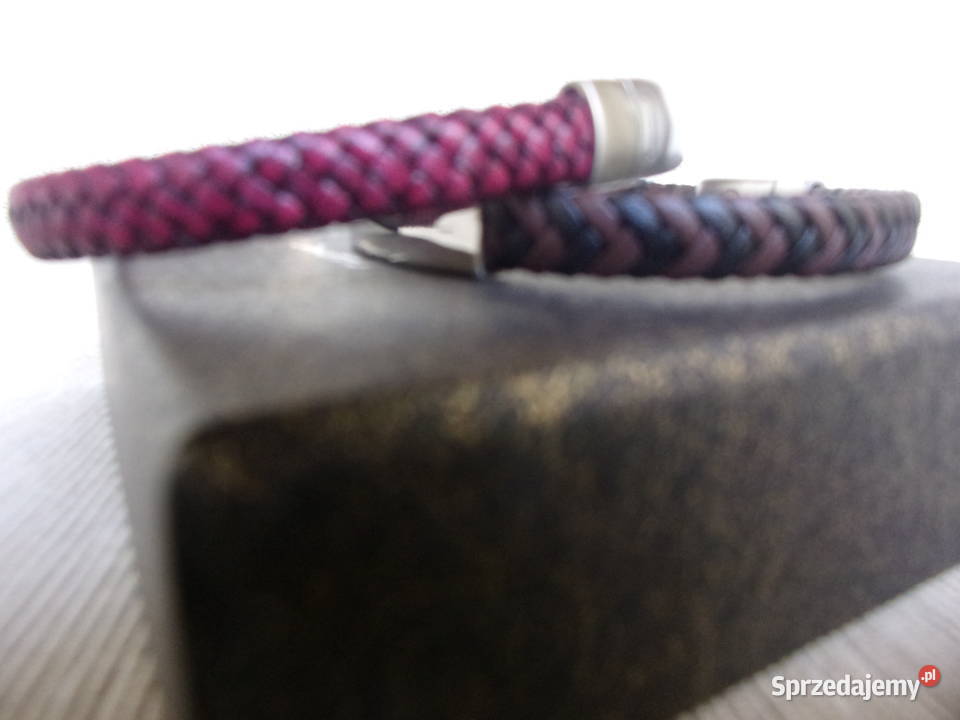 Elegancka bransoletka męska pleciona ze skóry 2 Warszawa sprzedam