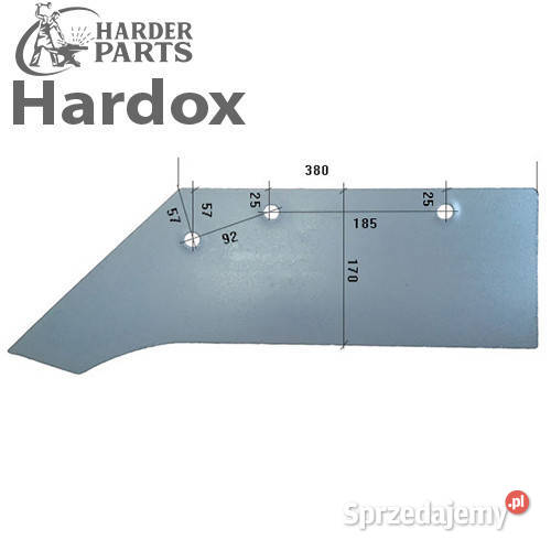 Lemiesz 300hektarów HARDOX 1209L części do pługa Suwałki