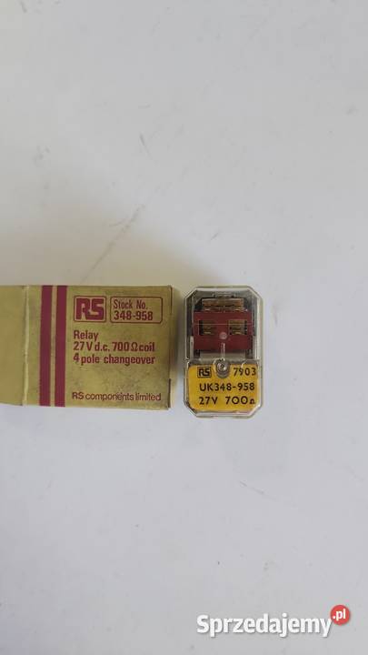 Przekaźnik 348958 27V DC 4 styki RS Elektryka i akcesoria Wyszków