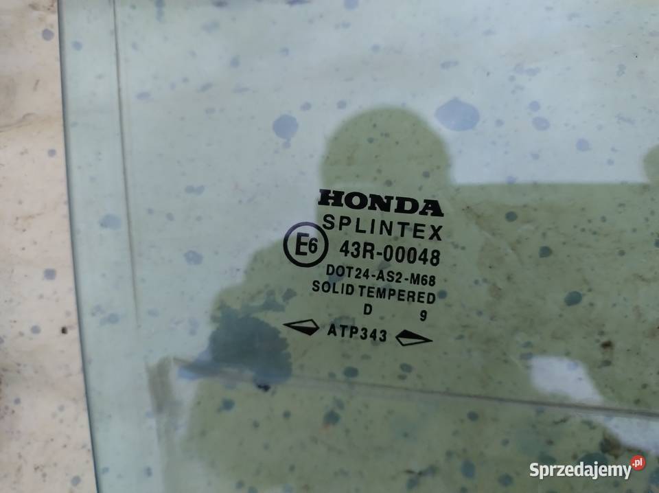 Szyba drzwi tylna prawa honda Accord 6 osobowe lubelskie Zahajki-Kolonia sprzedam