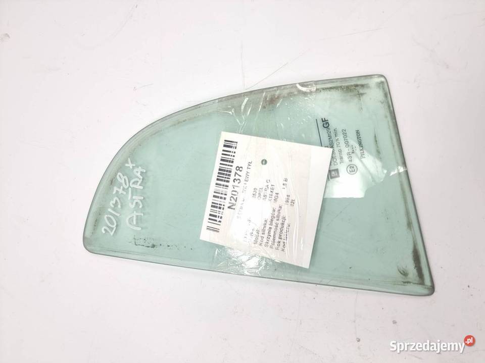 SZYBA DRZWI LEWY TYŁ OPEL ASTRA G LEWY TYŁ Motoryzacja kujawsko-pomorskie Lipno sprzedam