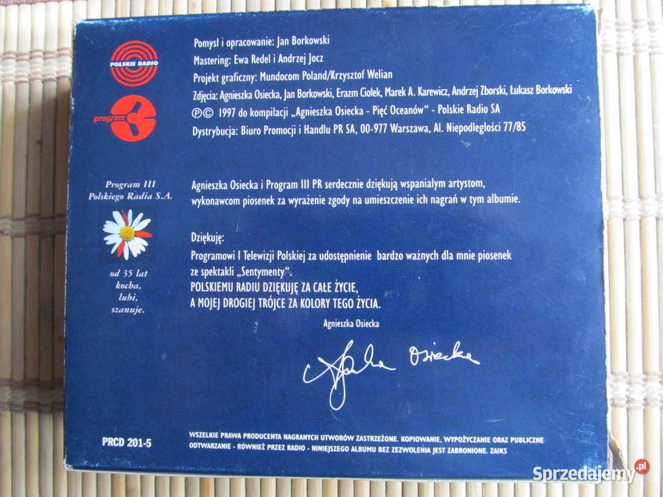 Agnieszka Osiecka pięć oceanów 5 CD książeczka Pozostałe Lublin sprzedam