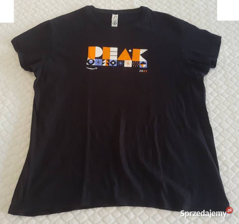 Koszulka krótki rękaw Tshirt czarna Amazon Peak Czeladź
