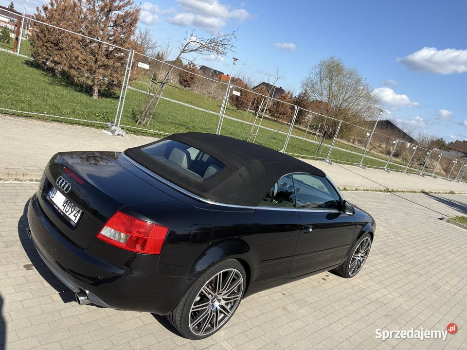 Audi A4 cabrio 30 benzyna V6 2002 skóra klima światła przeciwmgielne Jelcz-Laskowice sprzedam
