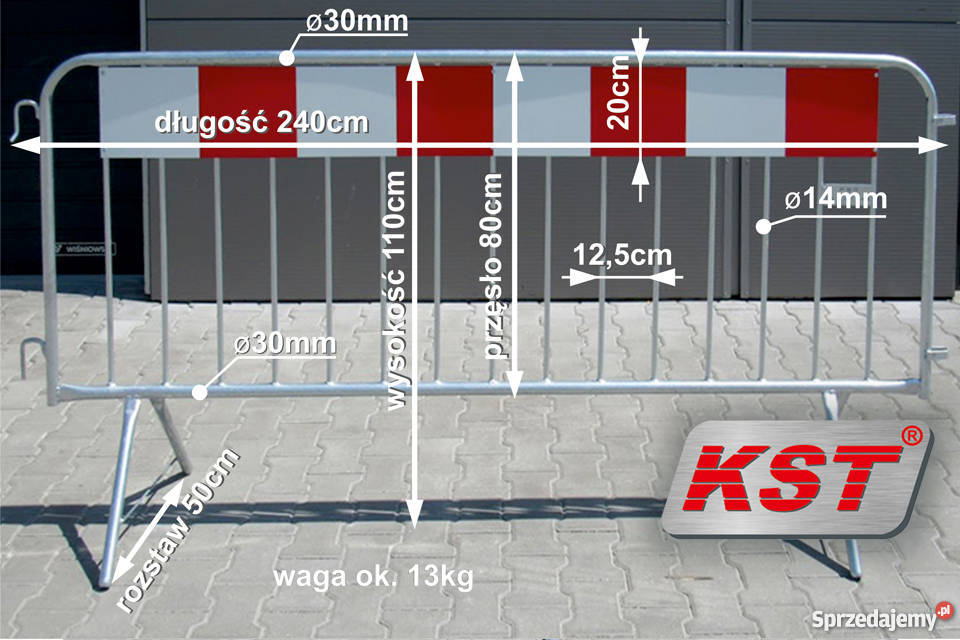 Ostrzegawcza barierka lekka BHP do ogrodzeń Pozostałe śląskie Katowice